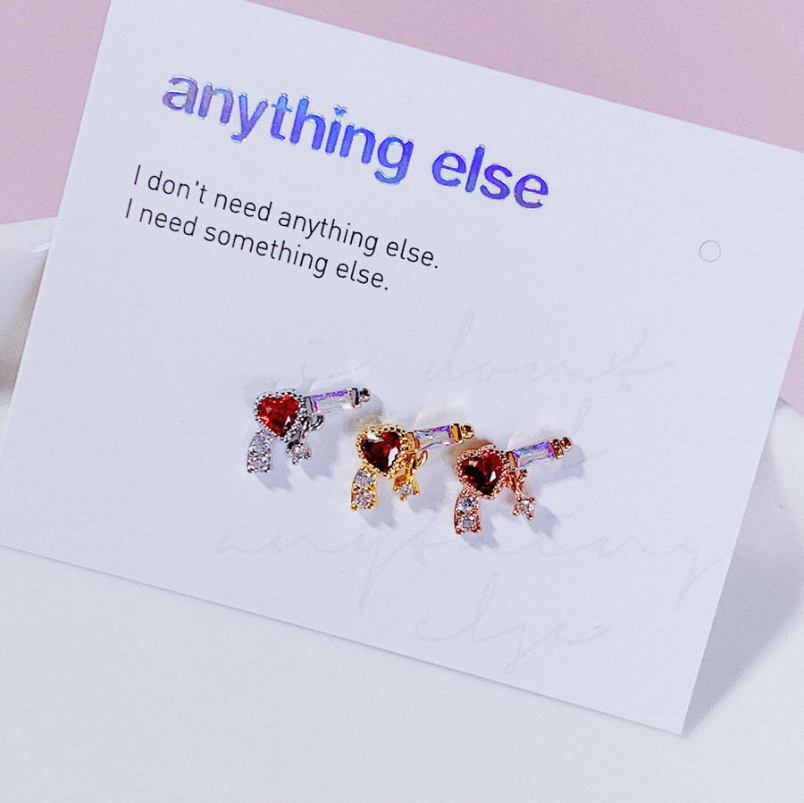 RED Love Shot ボディピアス キャッチ ピアッシング 軟骨ピアス 16G かっこいい ユニセックス メンズ 個性的 スタイリッシュ なんこつぴあす