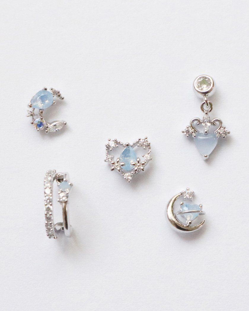 Silver Fill Blue (ピアス/ボディピアス キャッチ ボディピアス キャッチ ピアッシング 軟骨ピアス 16G 軟骨ピアス)