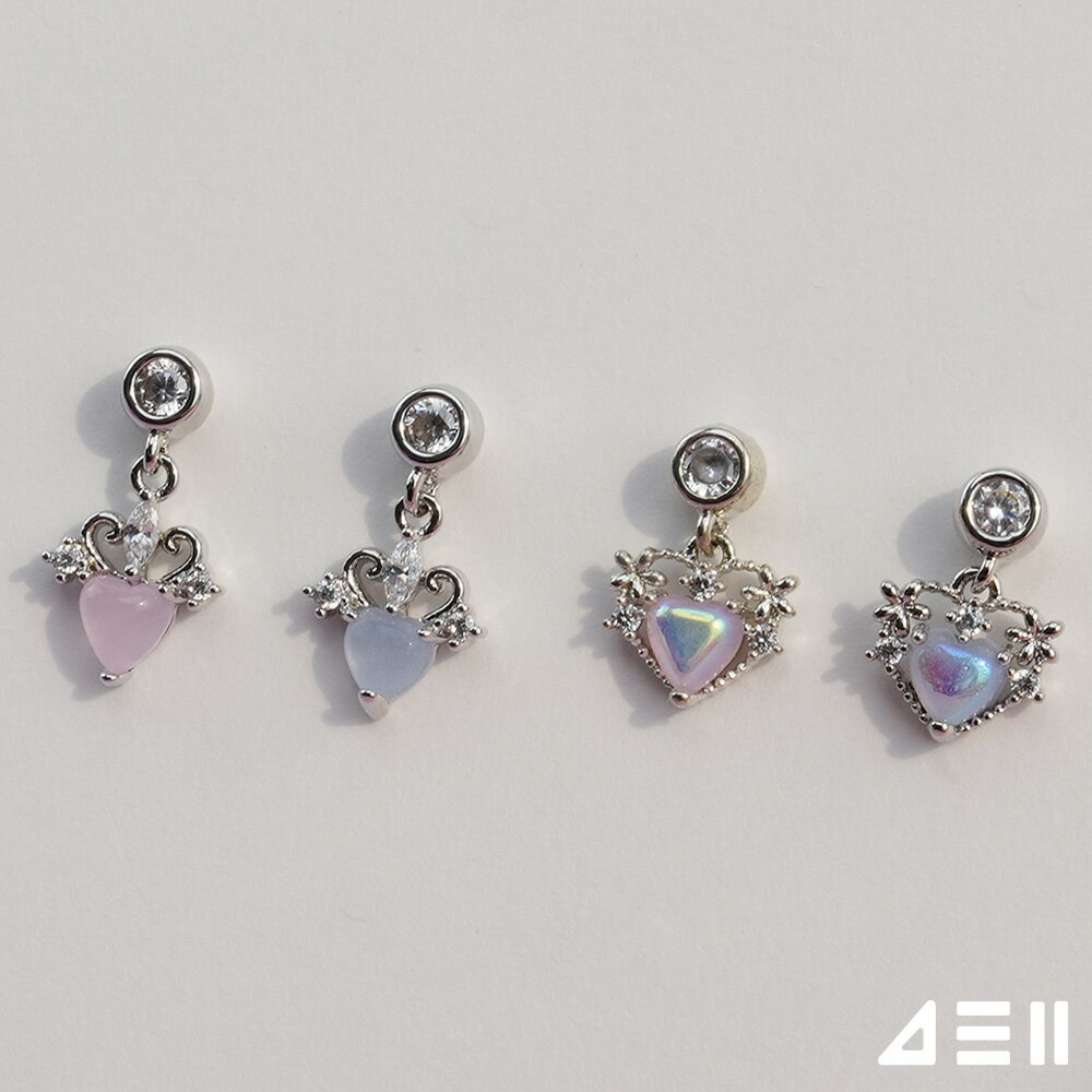 [サージカル]ハート ドロップ(4Type) 16G/14G ボディピアス キャッチ ピアッシング 軟骨ピアス 16G サージカル 女性 誕生日プレゼント 女友達 ギフト 金属アレルギー 対応