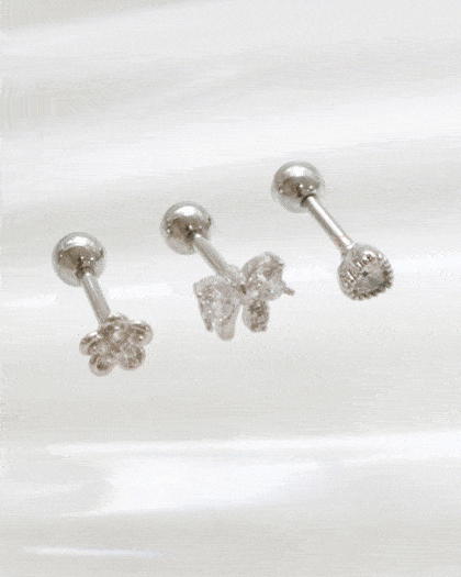 Blanc Black White ボディピアス キャッチ ボディピアス キャッチ ピアッシング 軟骨ピアス 16G 軟骨ピアス