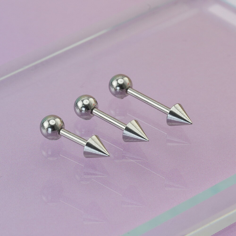 Rakuten - [全サージカル] スパイクバーベルピアス 16G ボール＆コーンバーベル ボディピアス キャッチ