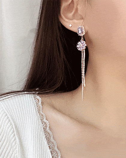 Azalea Chain Drop ピアス