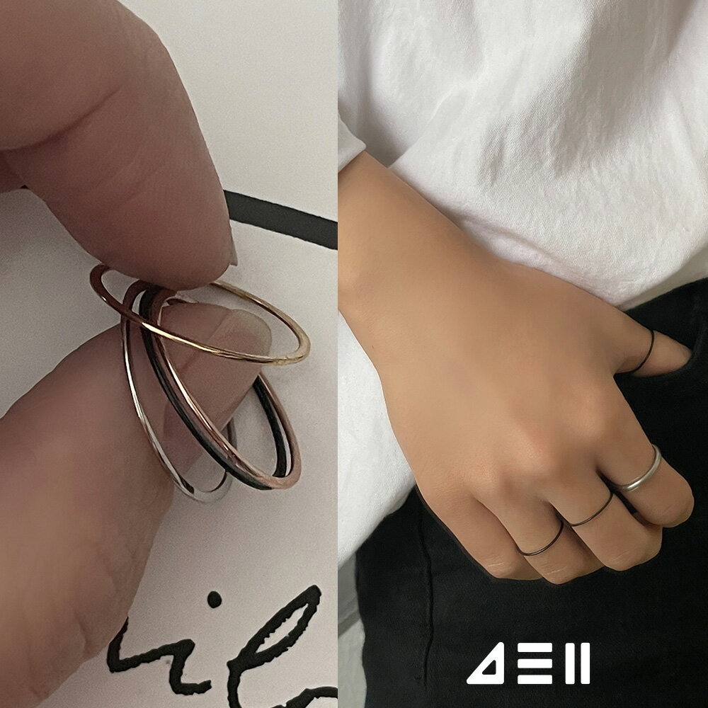 Cubic Zirconia - サージカル 0.5mm 極細リング 4色 重ね付け シンプル 指輪 シンプル レイヤード 指輪