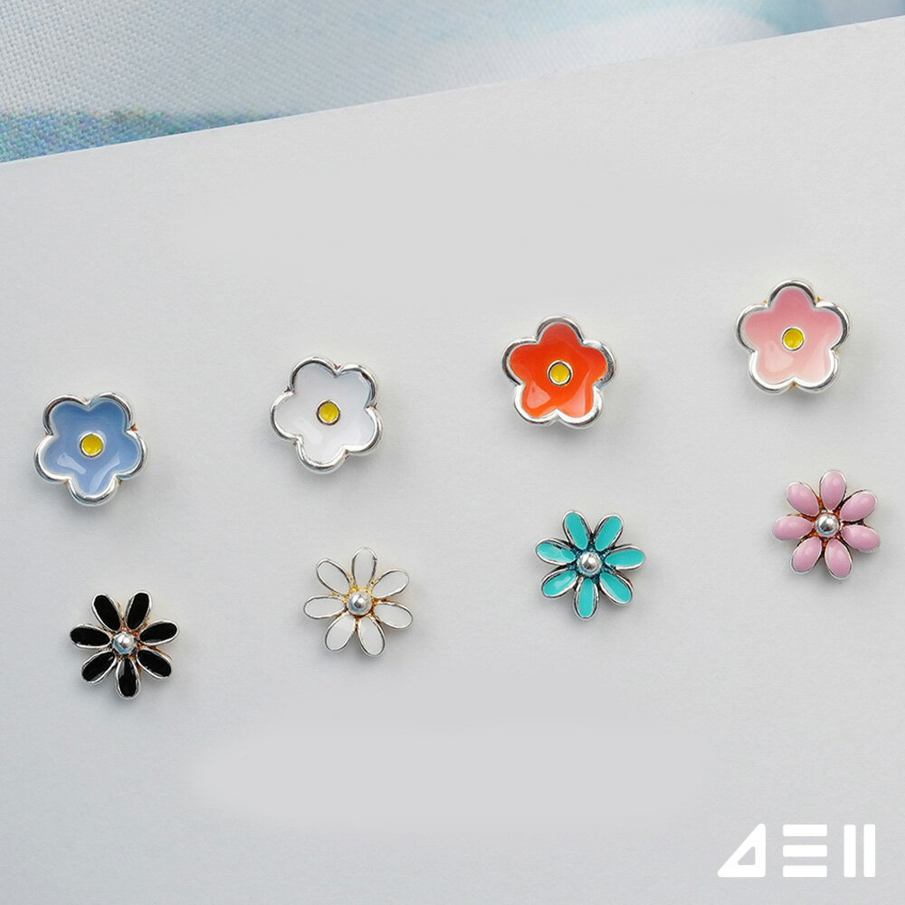 Rakuten - [925 Silver]ポップフラワー ヒナギク (2Type 4Color) ボディピアス キャッチ ピアッシング 軟骨ピアス