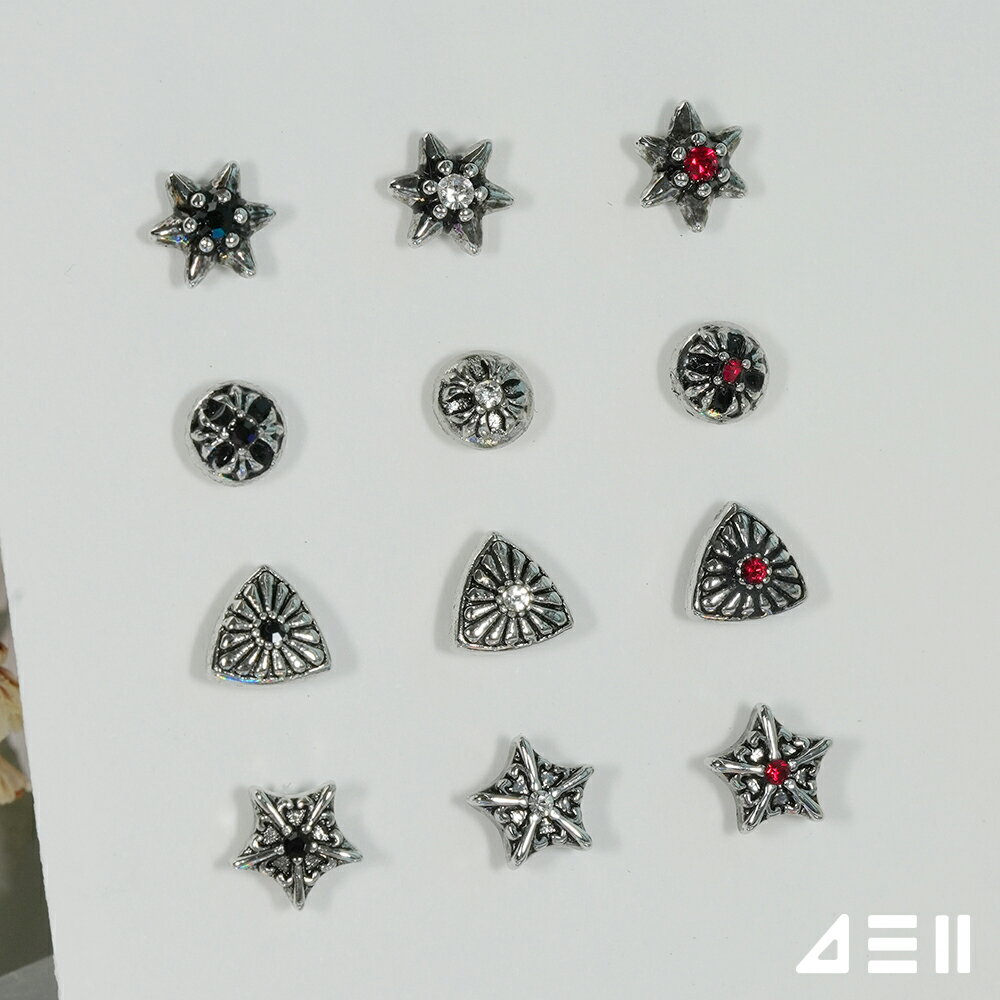 Rakuten - 第2弾 [サージカル]アンティークキュービックポイントピアス (12Type) 16G コレクション 軟骨ピアス