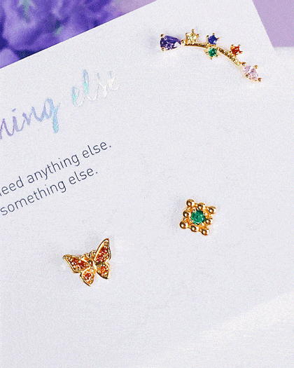 Rakuten - Wrap Spring ボディピアス キャッチ ボディピアス キャッチ ピアッシング 軟骨ピアス 16G 軟骨ピアス SET