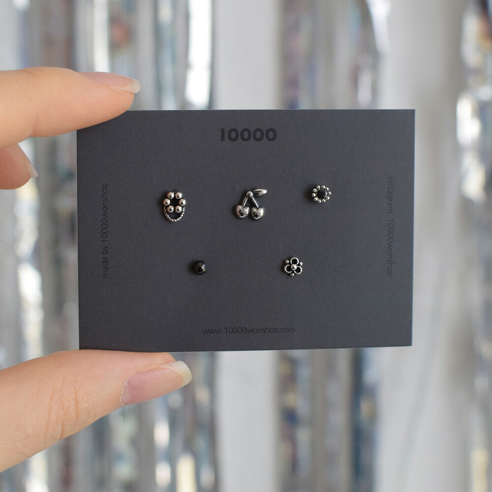 [5セット][サージカル] アンティークチェリー 16G ボディピアス キャッチ ピアッシング 軟骨ピアス 16G サージカル 女性 誕生日プレゼント 女友達 ギフト 金属アレルギー 対応