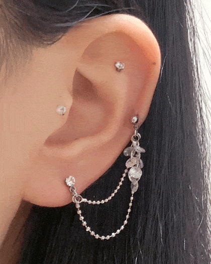Rakuten - ドロップ・ツーリング・ボディピアス キャッチ ボディピアス キャッチ ピアッシング 軟骨ピアス 16G 軟骨ピアス
