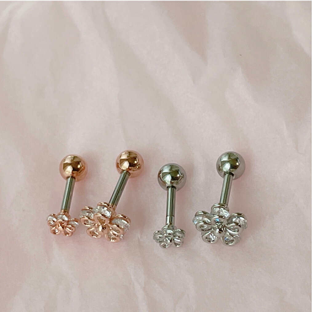 ボディピアス キャッチ ピアッシング 軟骨ピアス 16G サージカル 女性 誕生日プレゼント 女友達 ギフト 金属アレルギー 対応