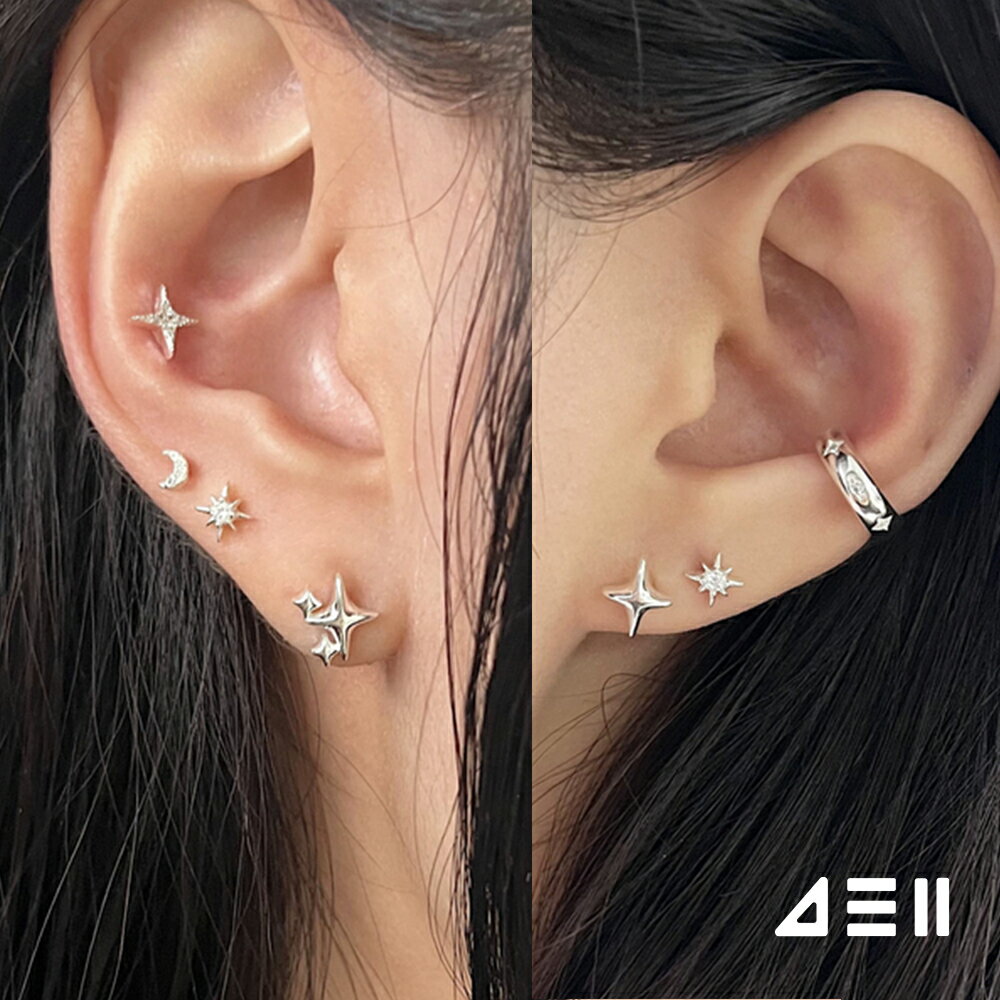 Rakuten - [925 Silver]プランプ フラッシュ ピアス/ピアッシング (2type) ボディピアス キャッチ ボディピアス キャッチ ピアッシング 軟骨ピアス 18G 軟骨ピアス
