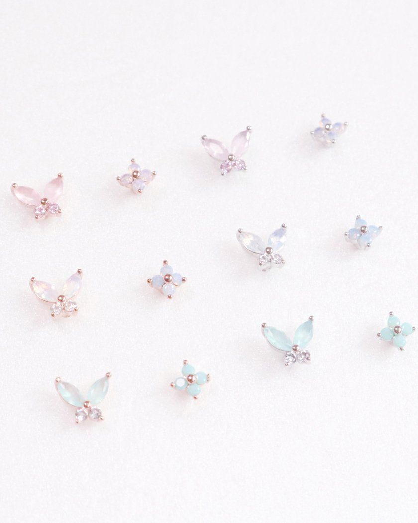 パステル 蝶 ボディピアス キャッチ ボディピアス キャッチ ピアッシング 軟骨ピアス 16G 軟骨ピアス