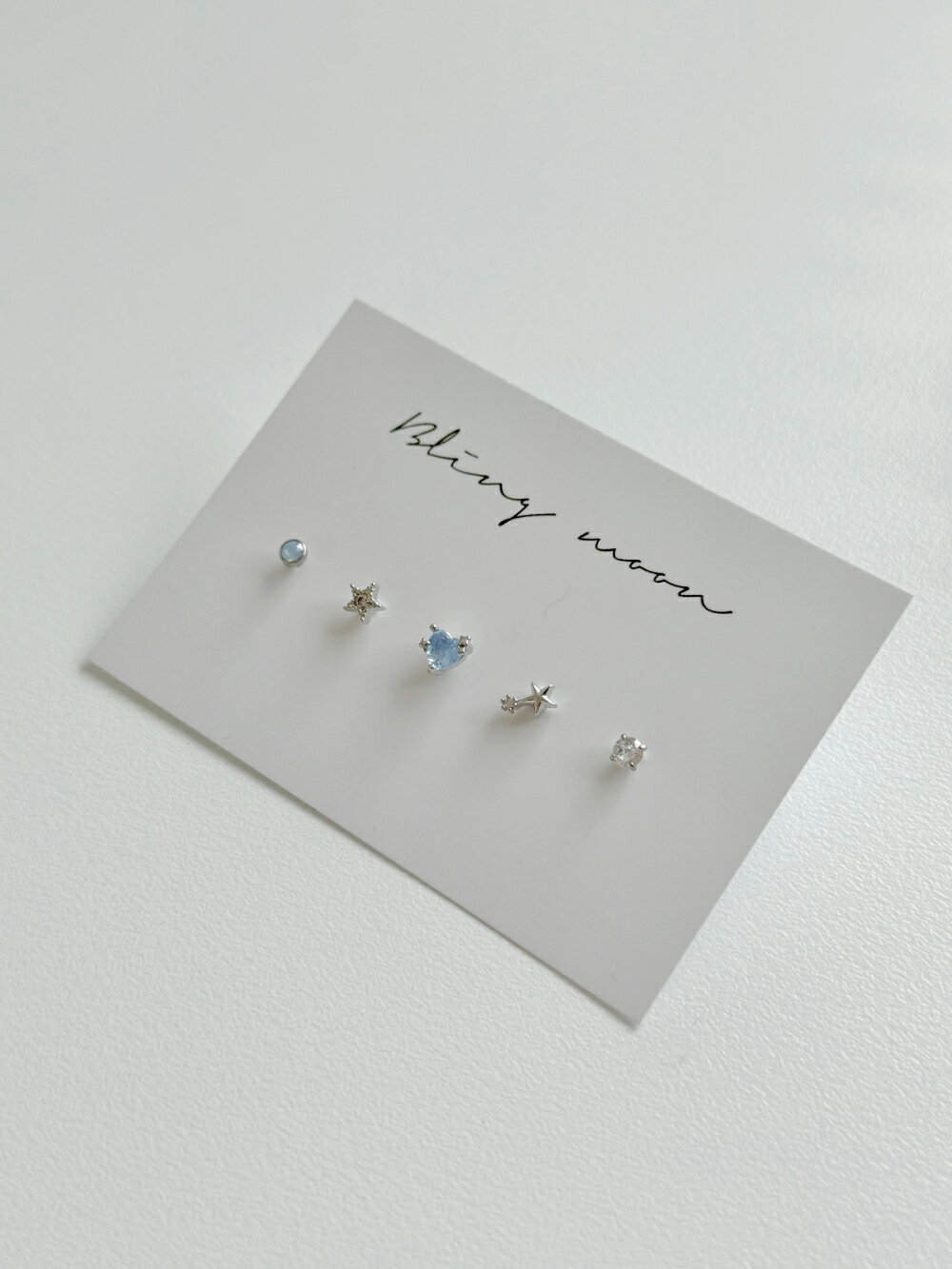 [5set]ブルーハートトゥインクル 16G / ミニシンプル星キュービックデイリー ボディピアス キャッチ ピアッシング 軟骨ピアス 16G サージカル 女性 誕生日プレゼント 女友達 ギフト 金属アレルギー 対応