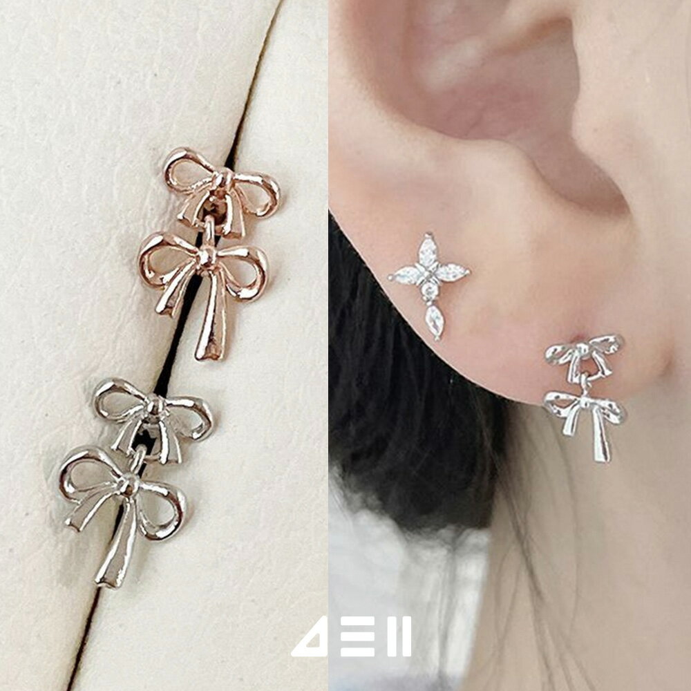 [サージカル]ダブルチェーンリボンドロップ (2Color) 16G ボディピアス キャッチ ...