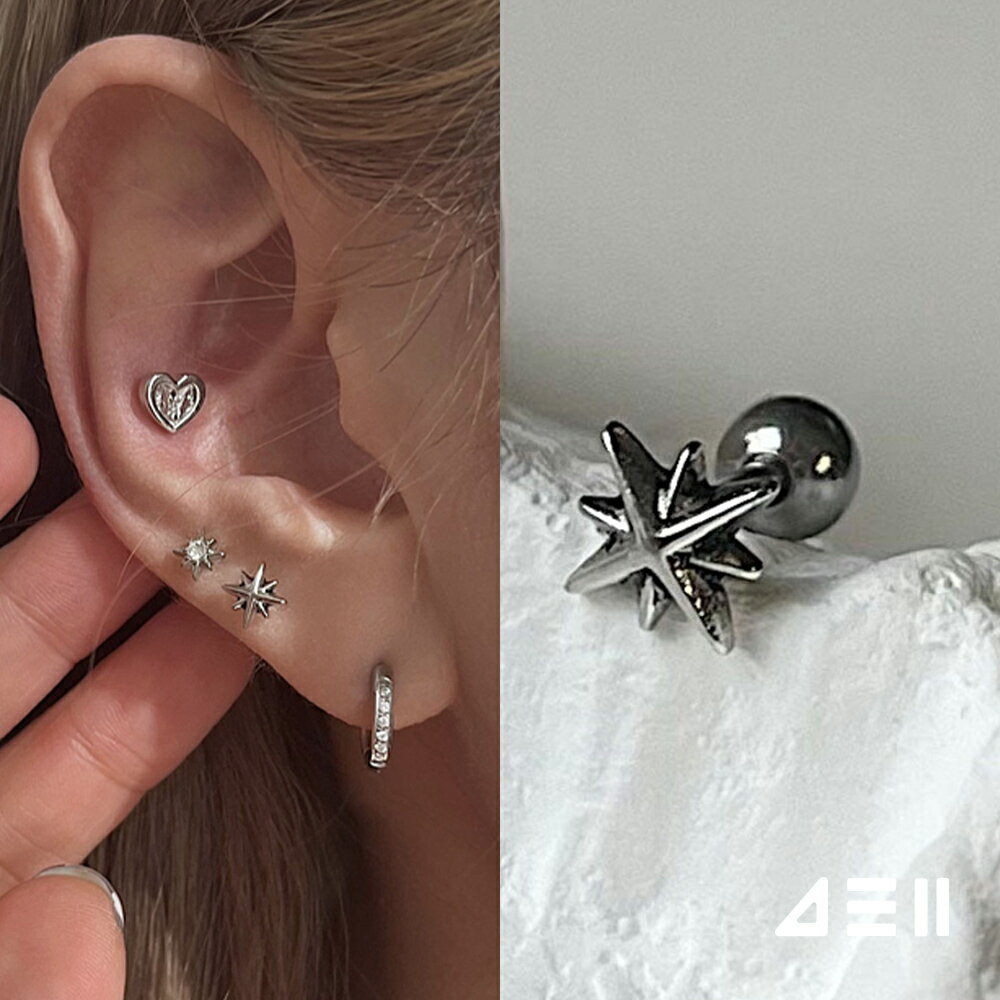 [サージカル]アンティーク スパーク ボディピアス キャッチ ピアッシング 軟骨ピアス 16G サージカル 女性 誕生日プレゼント 女友達 ギフト 金属アレルギー 対応