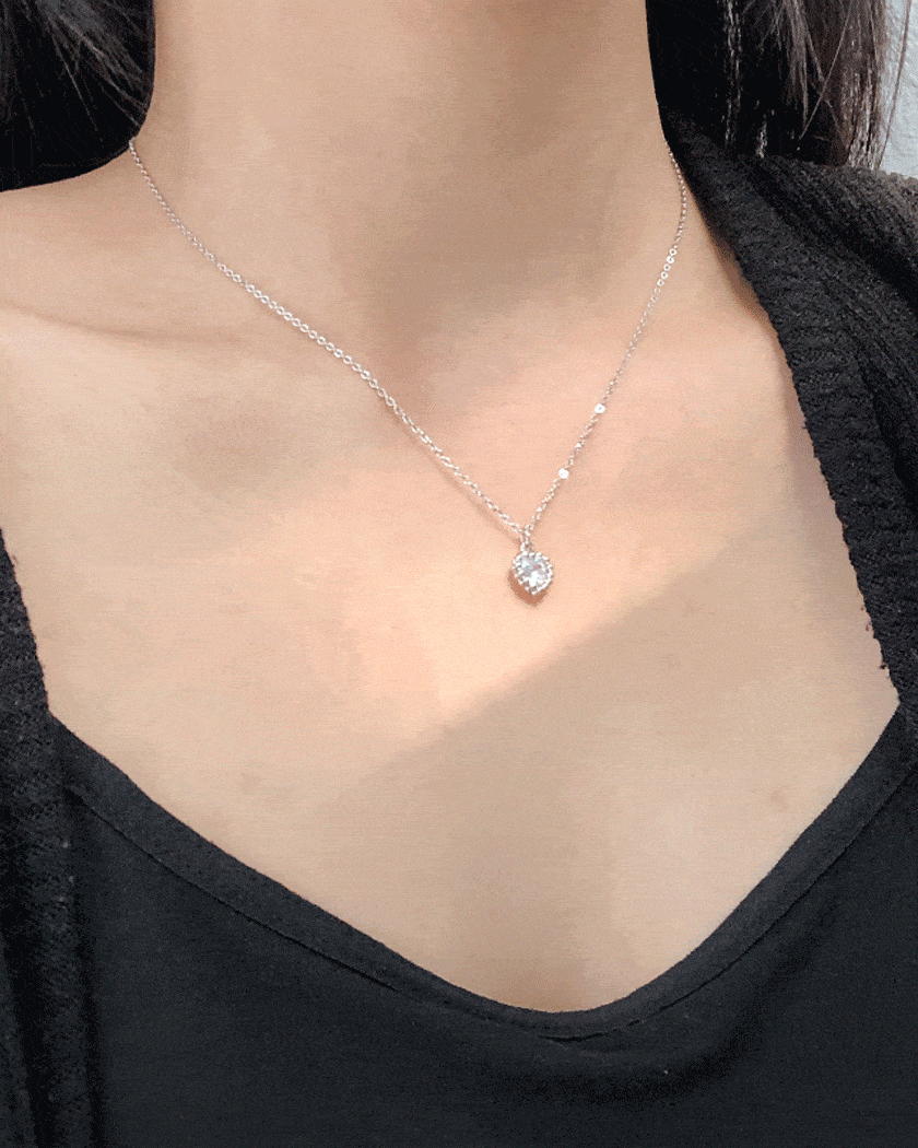 Daily Mini Heart Necklace (2 color)