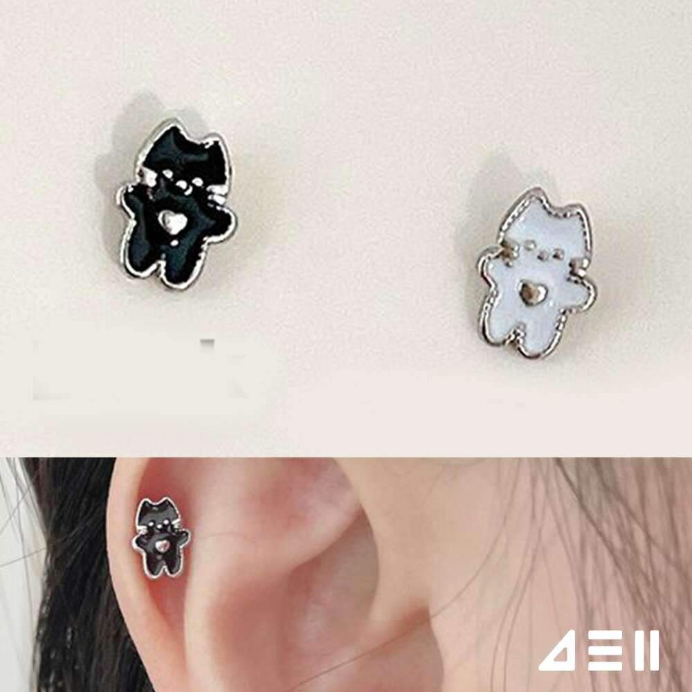 Rakuten - [サージカル] ねこ 猫 CAT (2Color) 16G ボディピアス キャッチ ピアッシング 軟骨ピアス 16G サージカル 女性 誕生日プレゼント 女友達 ギフト 金属アレルギー 対応