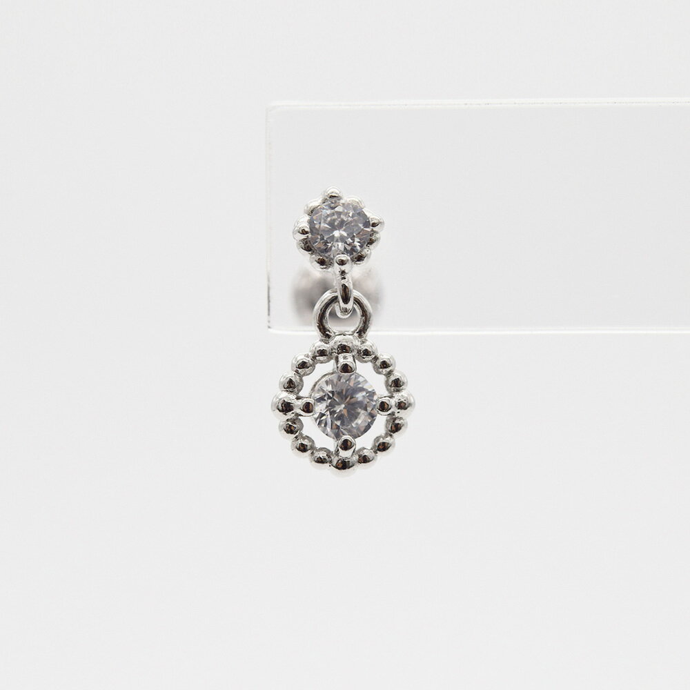 ドットラインキュービック (3Color) ボディピアス キャッチ ピアッシング 軟骨ピアス 16G サージカル 女性 誕生日プレゼント 女友達 ギフト 金属アレルギー 対応