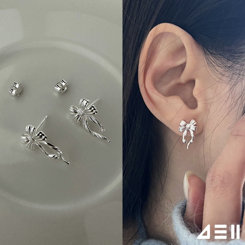Rakuten - [925 Silver]フリル ロング リボン ピアス 両耳用 シルバーピアス 女性 誕生日プレゼント 女友達 ギフト 金属アレルギー 対応