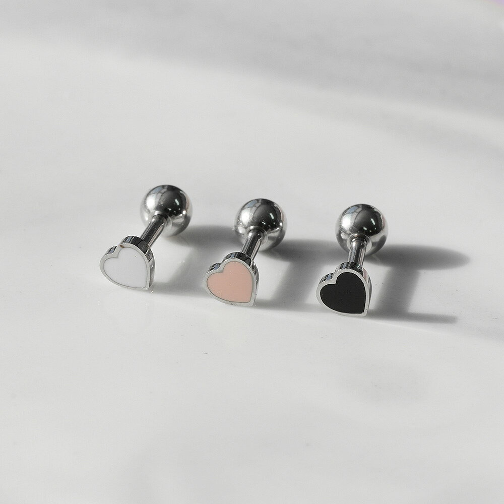 [サージカル]カラー ハート フラワー エポック (2Type3Color) 16G ボディピアス キャッチ ピアッシング 軟骨ピアス 16G サージカル 女性 誕生日プレゼント 女友達 ギフト 金属アレルギー 対応