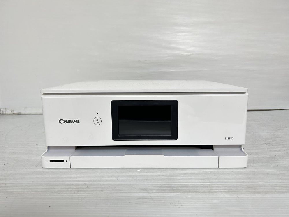 【中古】Canon プリンター A4インクジェット複合機 PIXUS TS8530 ホワイト 2021年モデル テレワーク向け 対応インクBCI-330/331シリーズ