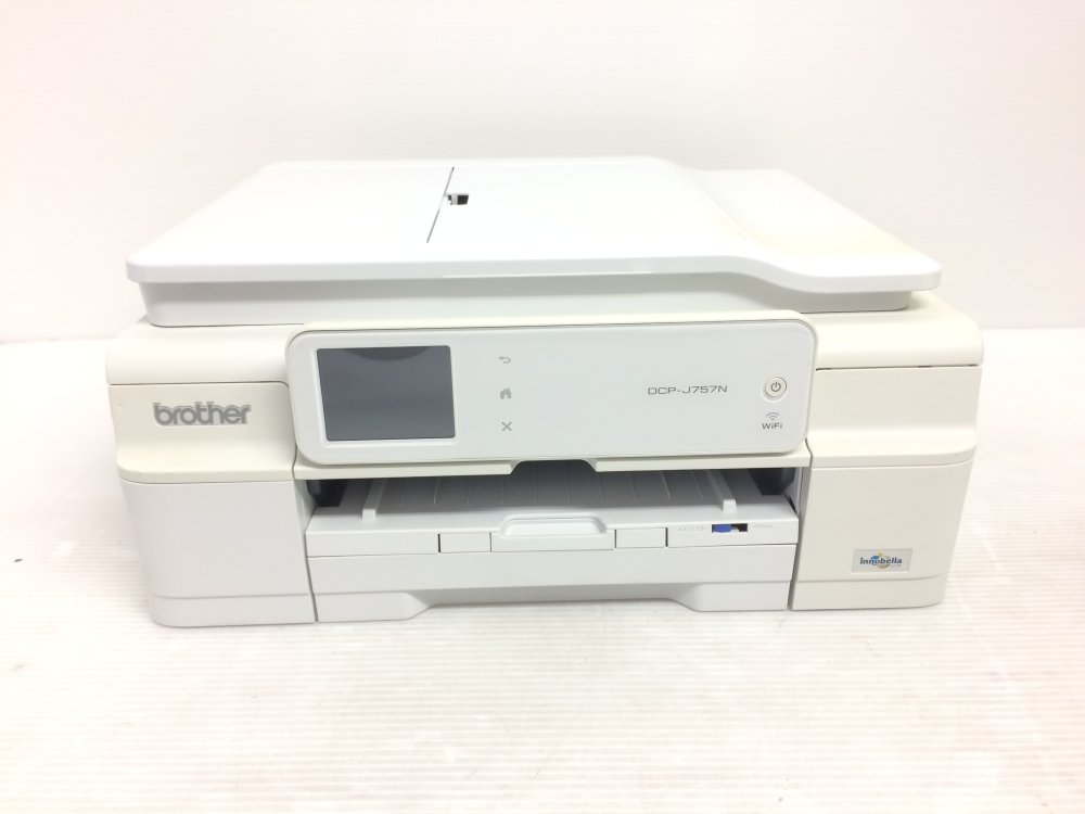 【中古】brother A4インクジェットプリンター複合機/10/12ipm/両面印刷/無線LAN/ADF DCP-J757N