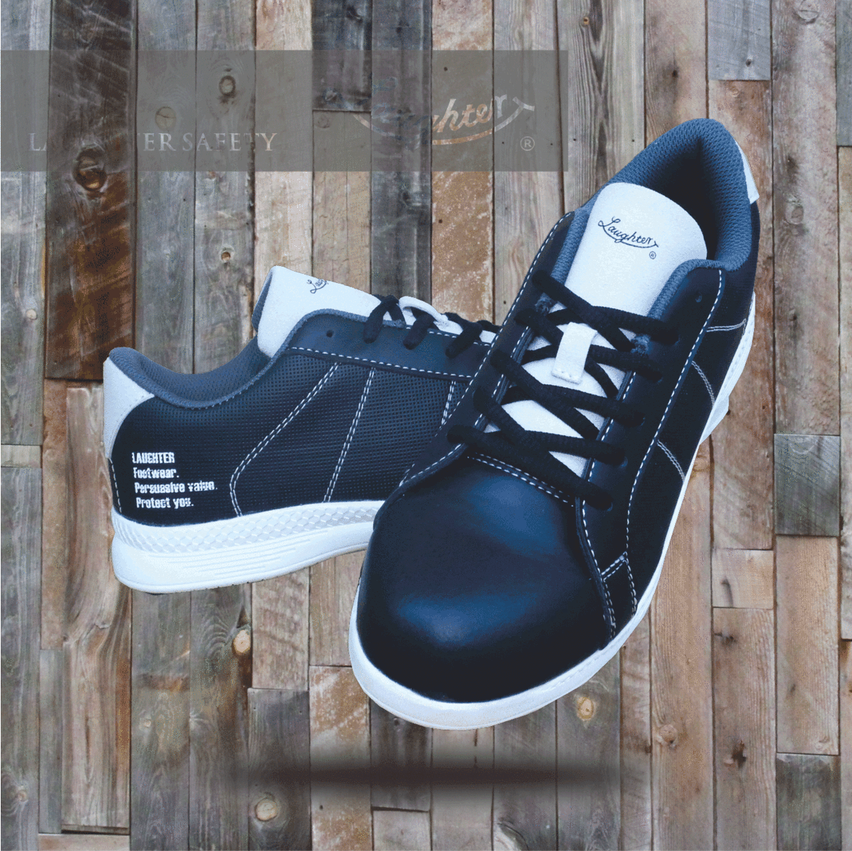 LSS-19005 安全靴 作業靴 セーフティースニーカー JSAA A種先芯 WRAP UP SAFETY PHASE  (ラップアップ セーフティー フェーズ1) 耐油底 メンズ BLACK