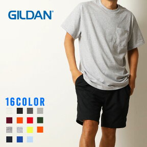 【価格見直しました】 gildan ギルダン tシャツ 半袖 クルーネック メンズ 無地 ブランド 大きいサイズ スポーツ ポケット付き トップス ストリート 推しカラー [M便1/1]