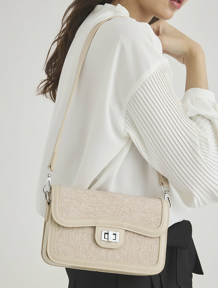 【閉店セール】12/3まで フィフス fifth ツイードフラップショルダーバッグ レディース バッグ ショルダーバッグ メッセンジャーバッグ オフィス カジュアル 【送料無料】のサムネイル