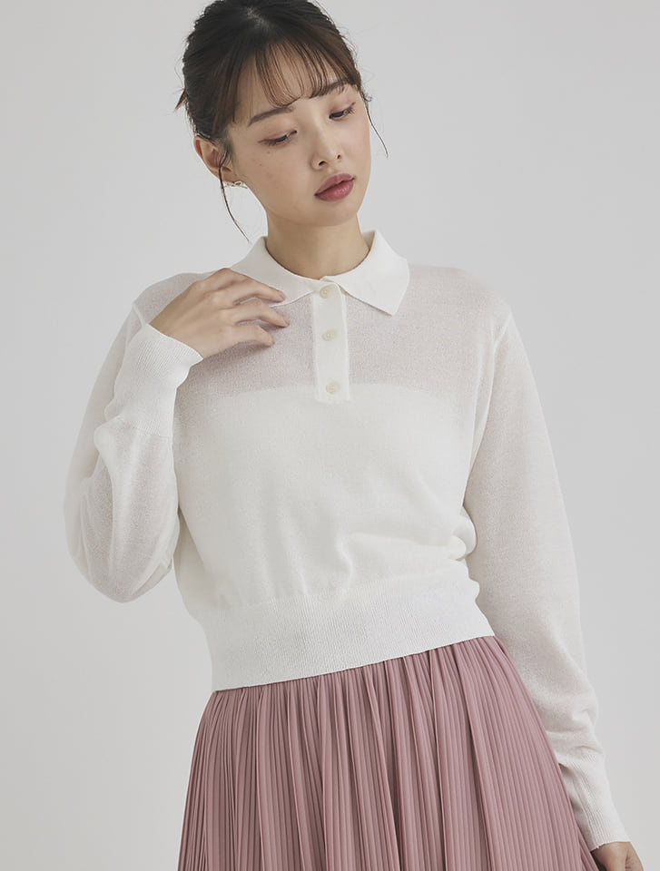 【閉店セール】12/3まで フィフス fifth シアーラメポロニット レディース トップス ニット セーター 20代 30代 40代【送料無料】のサムネイル