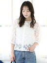 【期間限定セール:¥4900→¥3185】 フィフス fifth パフスリーブレースカーディガン レディース トップス カーディガン 透け感 ストレッチ カジュ...