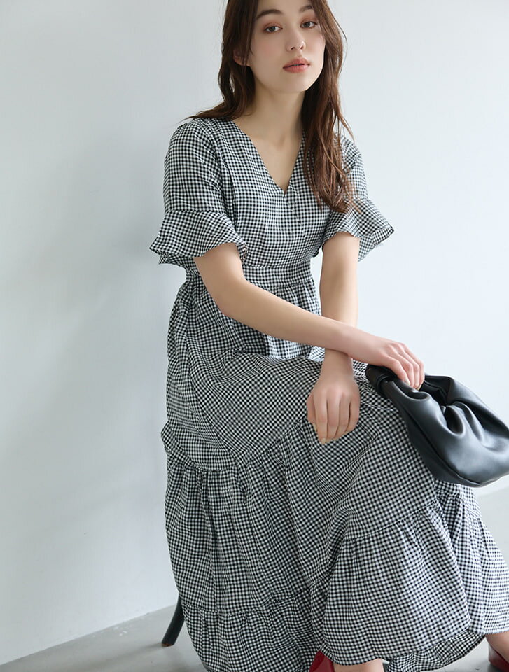 fifth edit sheen ギンガムチェックティアードワンピース レディース ワンピース SH23S2209 【送料無料】のサムネイル