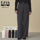 フィフス fifth ワンタックワイドパンツ レディース ボトムス ワイドシルエット バックゴム アイボリー ベージュ 20代 30代 40代 S M L 低身...