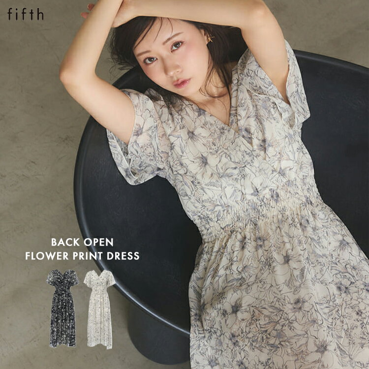 fifth 【渡辺美優紀セレクト】バックオープンフラワープリントワンピース レディース ワンピース ES24S0307 【送料無料】のサムネイル