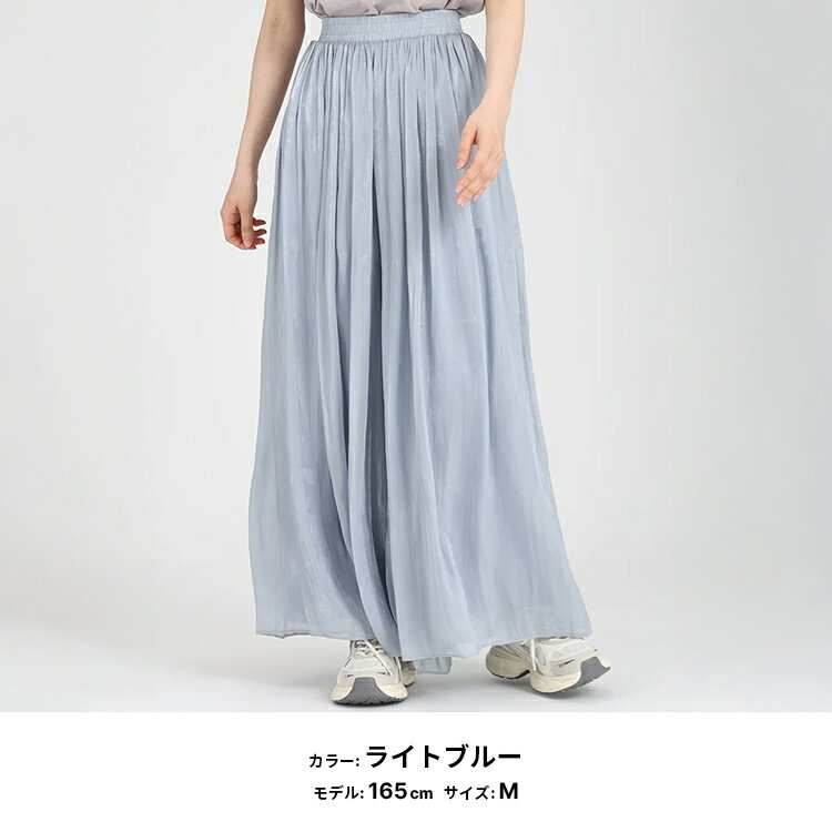 フィフス fifth ウエストゴムラメスカンツ レディース ボトムス パンツ ラメ素材 シアー感 透け感 揺れ感 オフィスカジュアル 低身長 低身長コーデ【送料無料】