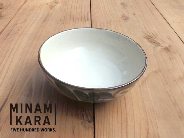 【公式】【500WORKS.】MINAMIKARA 5寸深鉢(15.5cm)飴コバルト唐草【読谷村/作家/伝統工芸/沖縄/やちむん】