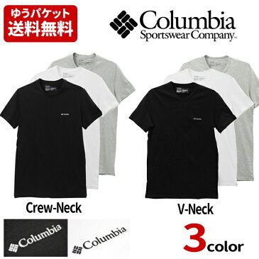 Columbia コロンビア ワンポイント Tシャツ メンズ 半袖 Vネック 丸首 Crew colu01 ゆうパケット送料無料