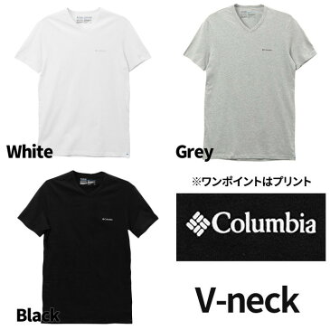 Columbia コロンビア ワンポイント Tシャツ メンズ 半袖 Vネック 丸首 Crew colu01 ゆうパケット送料無料