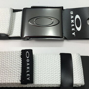 OAKLEY オークリー Mens HOakley Ellipse Web Belt 96185 バックルベルト　ホワイト ブラック　フリーサイズ　大きめ対応 oa256