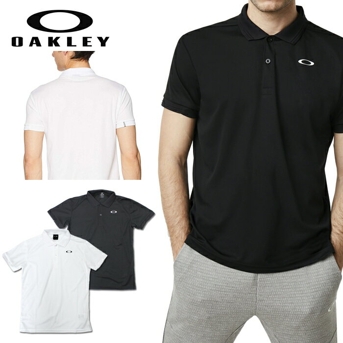 オークリー ポロシャツ メンズ オークリー スポーツ ポロシャツ 速乾 吸汗 OAKLEY ENHANCE POLO ホワイト ブラック 白 黒　oa257 XL 大きいサイズあり