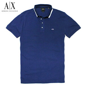アルマーニエクスチェンジ メンズ 半袖　ポロシャツ A/X ARMANI EXCHANGE USA正規品 ax682 ブルー