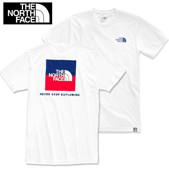THE NORTH FACE ザ・ノースフェイス 半袖 ロゴ プリント Tシャツ USAモデル アメリカーナ fa62 ホワイト