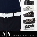 レザーベルト A/X　アルマーニ・エクスチェンジ ARMANI EXCHANGE 正規 メンズ 本革ベルト レザーベルト ax415 ホワイト ブラック