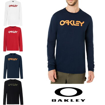 オークリー スポーツ ロングTシャツ OAKLEY 白 黒 ネイビー　レッド oa324 USAサイズ 大きい　コットン100％