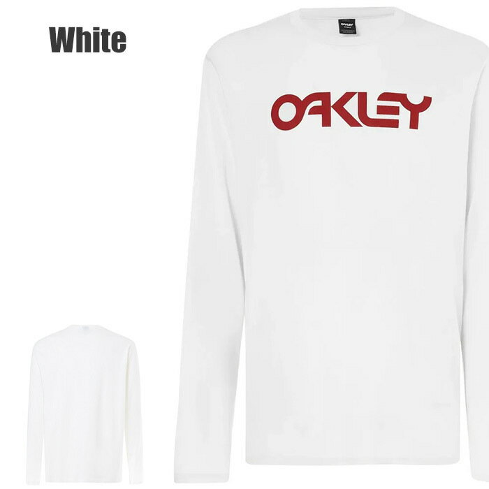 オークリー スポーツ ロングTシャツ OAKLEY 白 黒 ネイビー　レッド oa324 USAサイズ 大きい　コットン100％