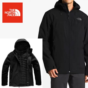 米国正規品 ノースフェイス THE NORTH FACE メンズ 3WAY ダウンジャケット ナイロンジャケット　THERMOBALL TRICLIMATE JACKET fa79 ブラック (並行輸入品)