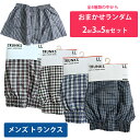 メンズ トランクス 下着 アソート セット 2枚 3枚 5枚 前開き 大きめサイズ 涼しい 通気性 吸汗速乾 ゆったり パンツ 男性 肌着 送料無料 お得セット...