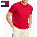 トミー Tシャツ TOMMY HILFIGER メンズ トミーヒルフィガー Tシャツ ワンポイント t556 レッド USAモデル大きいサイズ