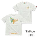 バタフライ　タトゥーイメージ　刺しゅうプリント　Tattoo 入れ墨　大きめサイズあり　M-5XL zakka270