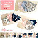 肌に優しい綿 コットン100% ゆったり/サニタリーショーツ 6枚セット 生理用ショーツ レディースショーツ