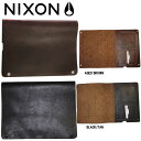 【NIXON】ニクソン EDITION IPAD CASE iPadケース 二つ折りレザーケース スナップボタン開閉 無地 ブラウン/ブラック【正規品】